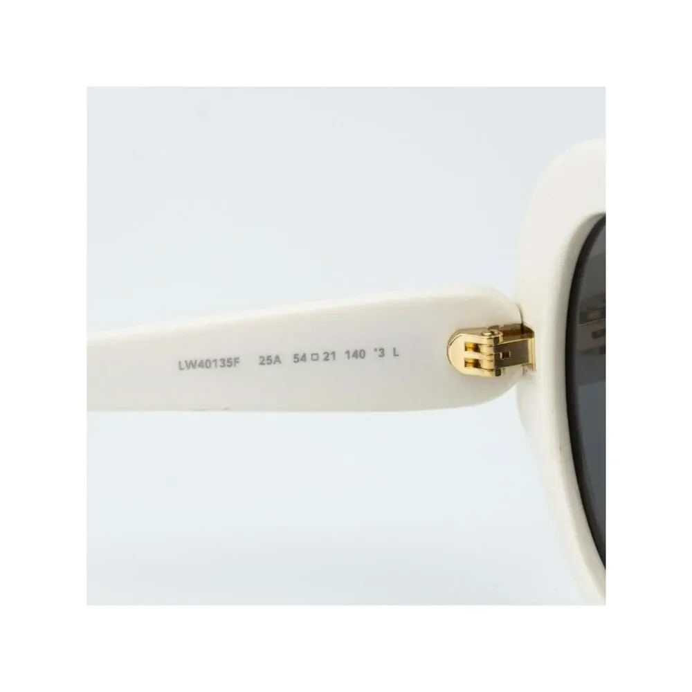 Loewe Women Sunglasses Ivory Grey Round LW40135F 25A NEW AUTHENTIC